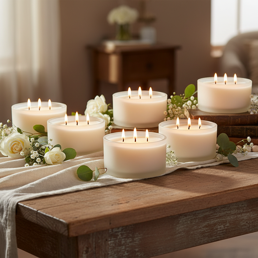 Bulk Candles - Frosted Jars