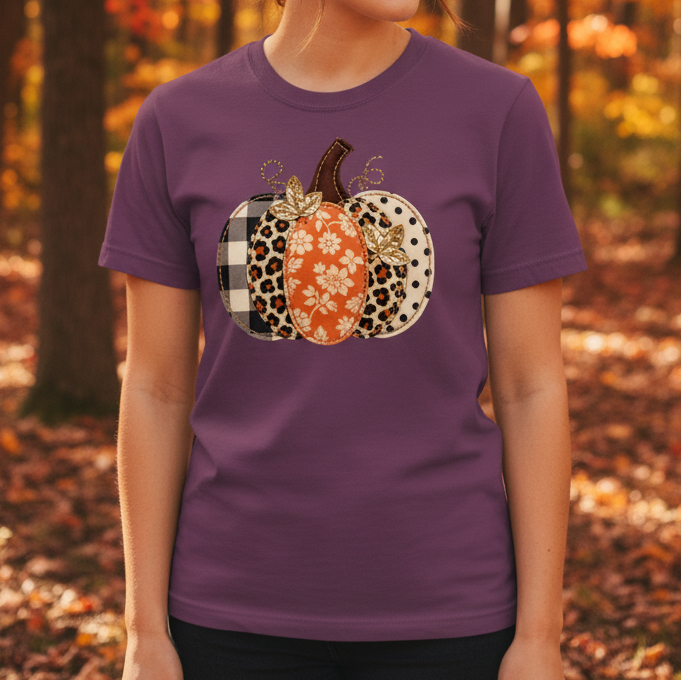 Pumpkin Faux Embroidery