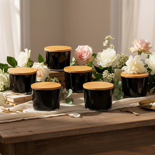 Bulk Candles - Black Gloss Jars